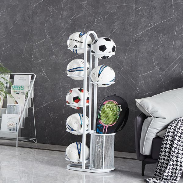 Children Basket Ball Rack for Regular Size Basketballs and Exercise Ball Storage Stand