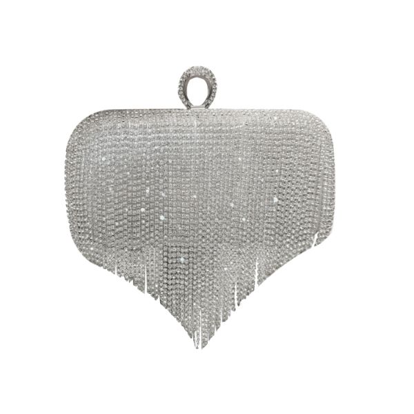 New style evening party bag diamond banquet bag tassel bag diagonal cross bag hand bag female dinner socialite party bag