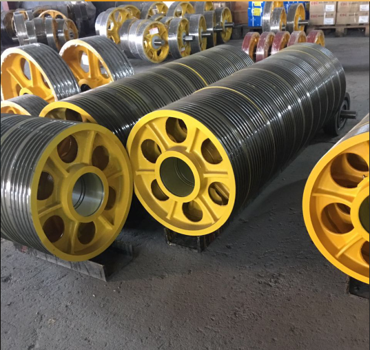 Cast Iron Elevator Guide Wheel Traction Pulley Elevator Factory Manufacturing Custom