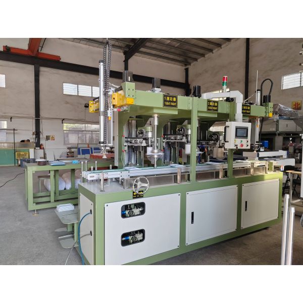 3 Head Full Automatic Grinding Machine for High Speed Melamine Dinnerware Polishing
