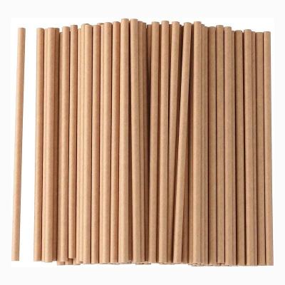 Cor biodegradável ambiental de Brown das palhas bebendo do papel para o café
