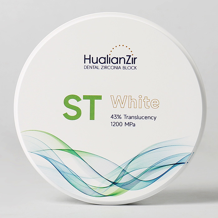 ST WHITE Zirconia Ceramic Disc 1200MPa 43% Translucency High Strength For