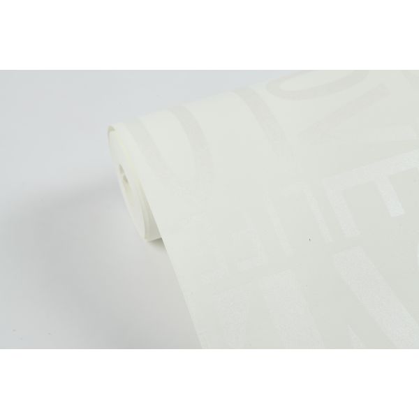 0.53*10M Modern Non - woven Wallpaper , Fashion LOVE English Letters Wallpaper