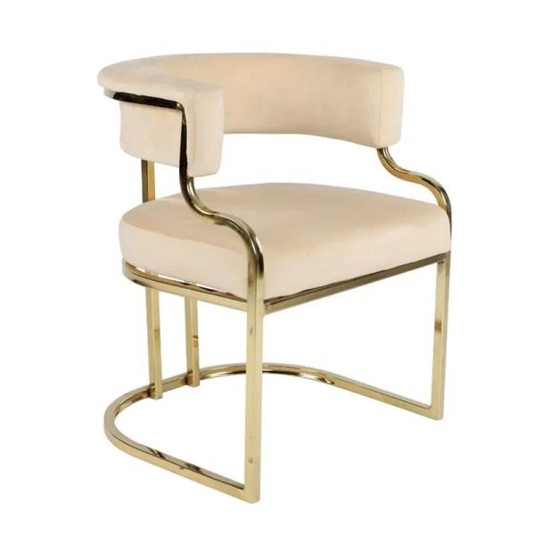 Velvet Metal Dining Chair for Restaurants and Hotels