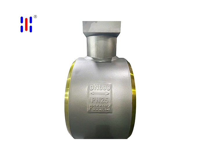 Triple Offset Butterfly Valve DN600 PN25 CR Cast Steel for Municipal Sewage Butt Weld Hard Seal