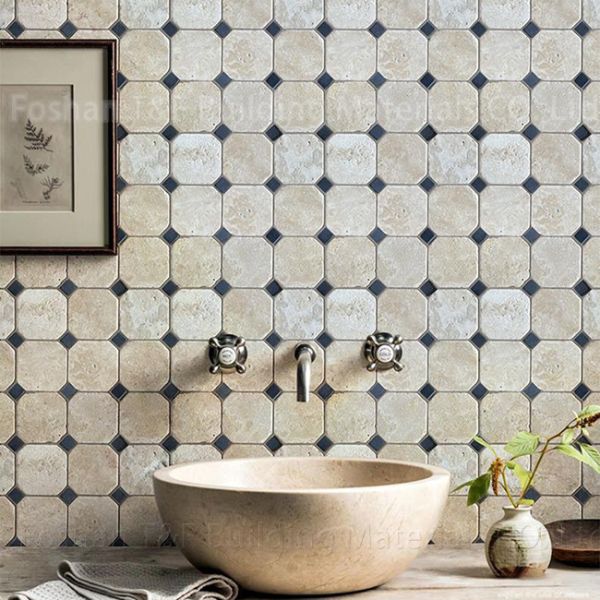 гостиница камня Clem мозаики камня пещеры плиток пола выскальзывания 300X300mm не естественная делает старый восьмиугольник
