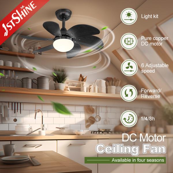 1stshine 6 Blades Ventilador de teto com controle remoto e motor leve DC 2- 1stshine