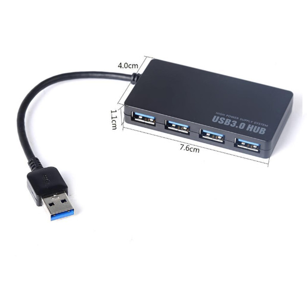 Universal Data Transmission Four Port 12v Powered USB 3.0 Hub