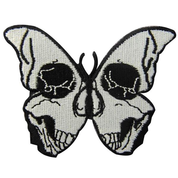 Colorfast Iron On Skull Embroidery Patch For Clothing