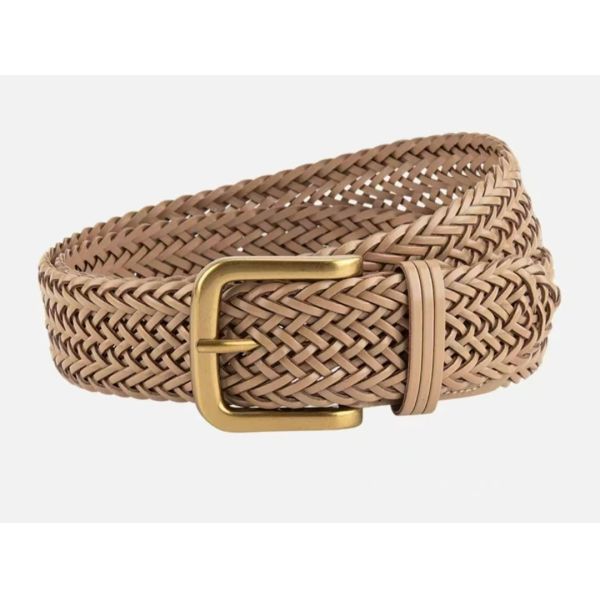 Niche, hip-hop, Instagram style, fashionable woven belt, bohemian, versatile, hole-free belt