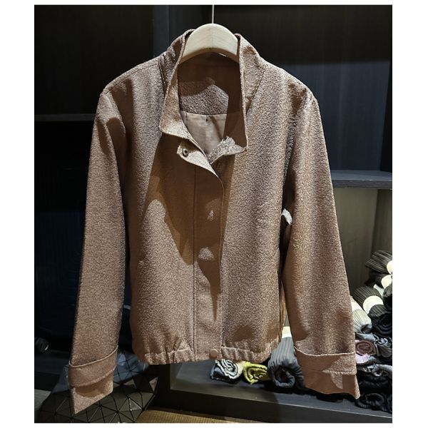 Temperament Short Jacket Jacket for Women 2025 Autumn New Korean Edition Fashion Solid Color Collar Loose  Coat