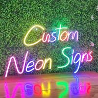 Signe au néon LED de fête de mariage 6 mm 8 mm 10 mm RGB Type arrière plan Signes au néon commerciaux