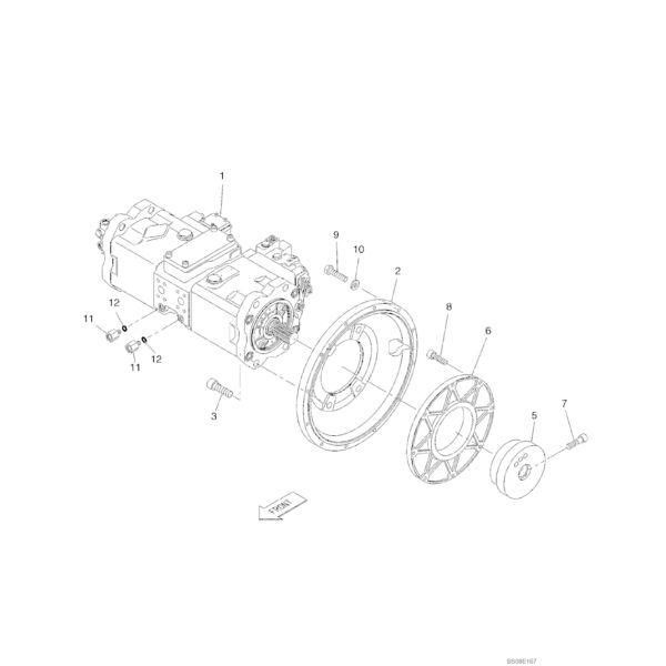 K5V160DTP SH350A5 Sumitomo Hydraulic Pump Assy KSJ12240 CASE CX350B CX350D