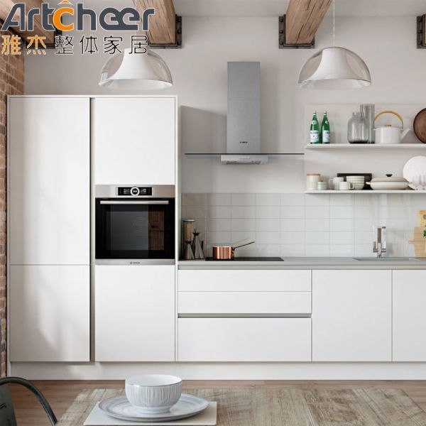 French Style Kitchen Cabinet with Mini Bar Cabinet and Custom Size for Small Spaces