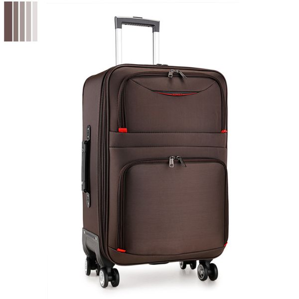 229 Detachable widened version Soft-shell Luggage with Embedded TSA Lock, Waterproof Oxford Cloth and Silent Universal Aircraft Wheels
