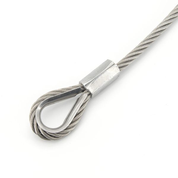 304/316 Ss 簡単に設置するためにスワッグフィッティングを備えたワイヤロープ