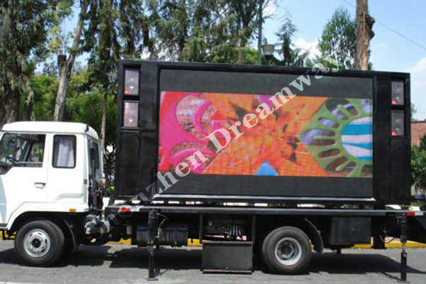 P10 Mobile Led Truck Advertising Screen , Outdoor Mounted Led Billboard HD 800Hz