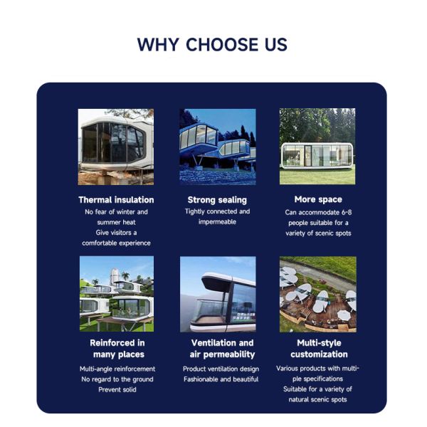 Graphic Design Modern Space Capsule Hotel with and Modern Design Expandable Container
