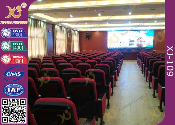 School Lecture High Back Auditorium Conference Hall Chairs With Writing Tablet