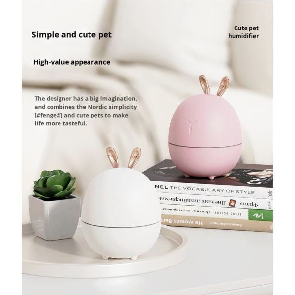 Bunny Shaped Ultrasonic Air Humidifier Household Mute Operation Desktop Humidifier