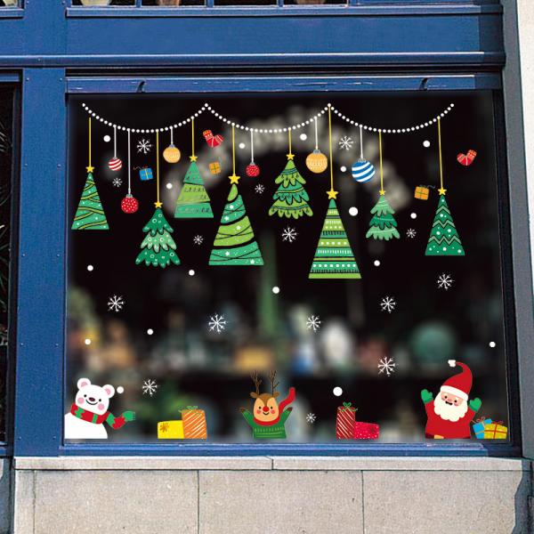 PVC Eco material da decoração das etiquetas da parede do Natal da janela da loja - amigável