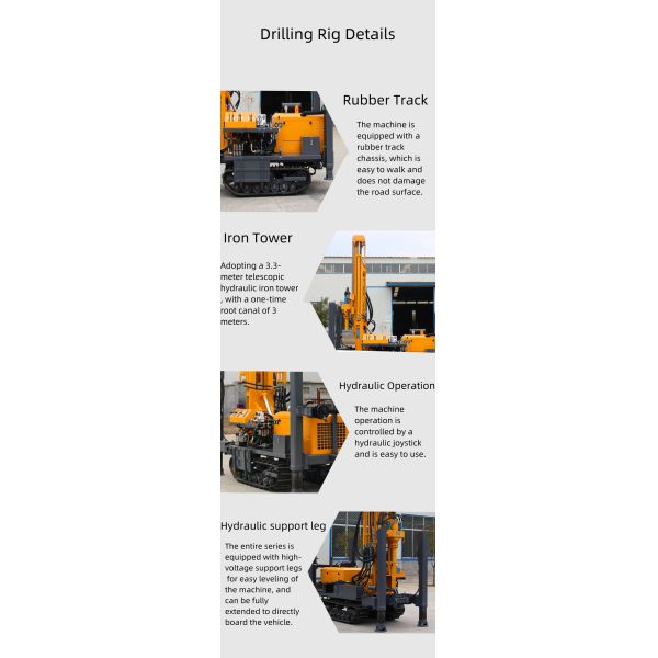 200m Well Drilling Machines Crawler Water Well Drilling Rig for Sale