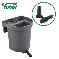 Cuve à manger de 3L Cuve à manger de vache grise avec une tétine Pour l'alimentation des veaux de la ferme laitière