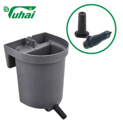 3L Feeding Buckets Gray Cow Feeding Bucket With One Teat For Dairy Farm Calves Feeding
