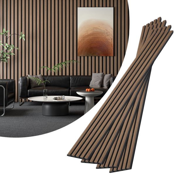 Acoustic Wall Panels PVC Veneer MDF PET Soundproof Slatted Laminated