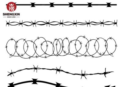Concertina Electric Galvanized Barbed Wire Bto22 450mmx10kg Per Roll