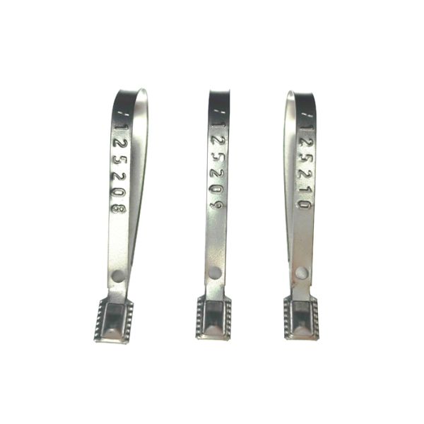 Embossed Strapping Metal Seals With Pull Tight Locking Mechanism Anti Rust