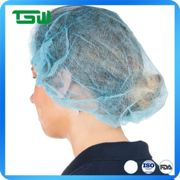 Dust Proof Disposable PP SMS Non Woven Hair Cap For Food Industry