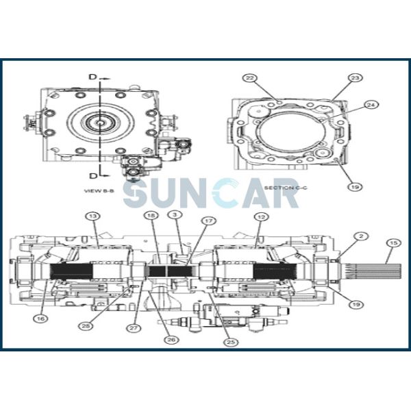 CA3264428 326-4428 3264428 уплотнений масла для главного насоса K5V212DT & CAT 365C