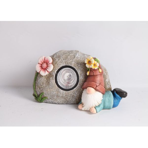 Камень гнома уникальной солнечной статуи сада окиси магния Handmade Lifelike