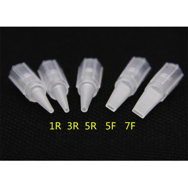 Sharp Tattoo Needle Sets Needle Caps Tips Matched For 1R / 3R / 5R / 5F / 7F Size