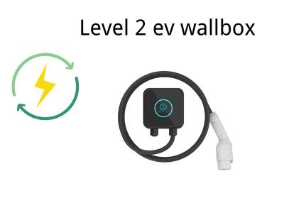 7kw 32A Electric Car Wall Mounted EV Charger For Home 150*150*60mm