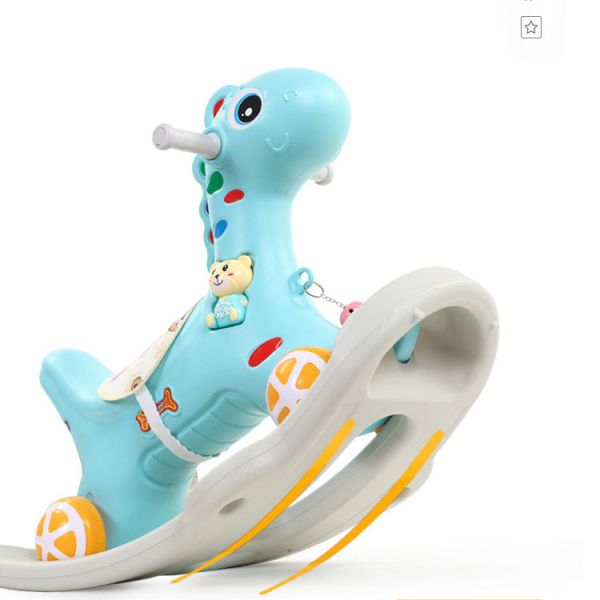 Indoor Outdoor Activities Play Nursery Child Birthday Gift PVC Rocking Horse for Baby Toddler