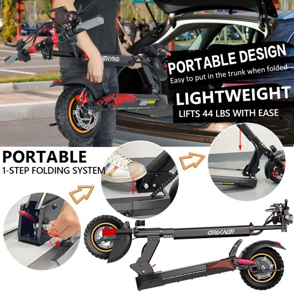 Max Speed 40km/h Gradeability 10-25degrees 2 Wheel Kick Folding Foldable E Scooter for Men