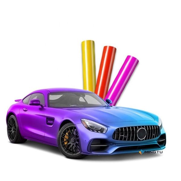 Mingtu 1.52 x 17M Size COLOR CHANGING Pink Clear Vehicle Wrap Auto Vinyl for Body