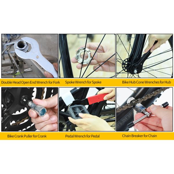 Bike Repair Tool Kit - 16 in 1 Bicycle Multitool Mountain Bike Tool Cycling Maintenance, Bike Hex Key Wrench
