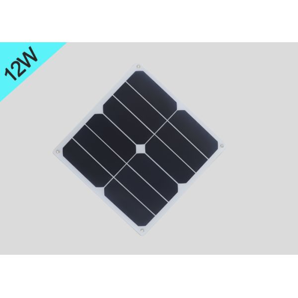 12W Sunpower Solar Panel , Monocrystalline Silicon Solar Cells With Dual USB Output Ports