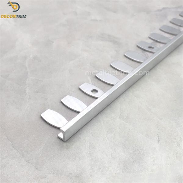 Grey Tile Edge Trim	Aluminium Tile Trim Polish Black Bathroom Tile Edging