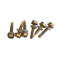 Parafuso da perfuração da flange do hexágono do zinco da cor GB/T15856.4 com o parafuso de batida da perfuração da flange do hexágono da linha de parafuso
