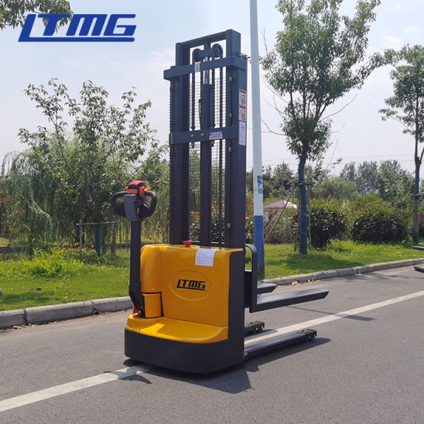 LTMG 1500kg 2000kg stacker semi electric lift forklift pallet stacker warehouse cargo lifting