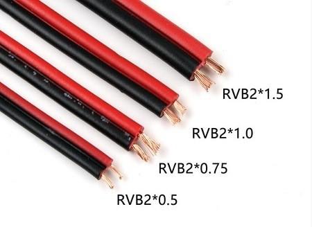 Telephone communication 300/500V Copper Conductor PVC Insulated Electric RVV Cable Wire