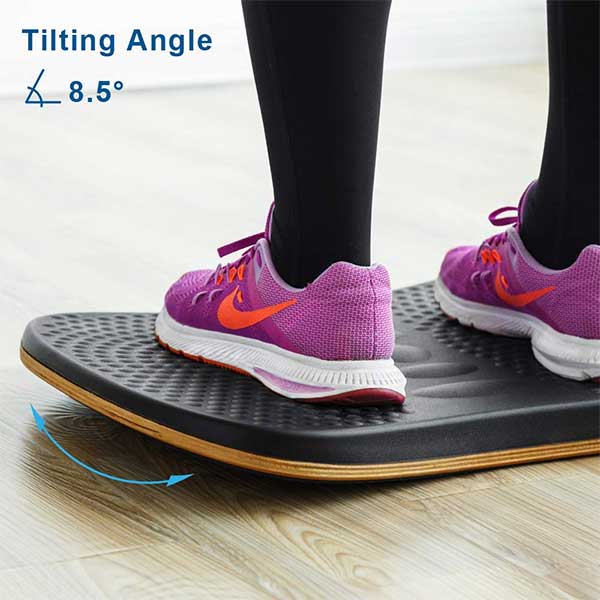 Anti Fatigue Standing Balance Board Wood PU Stability trainer