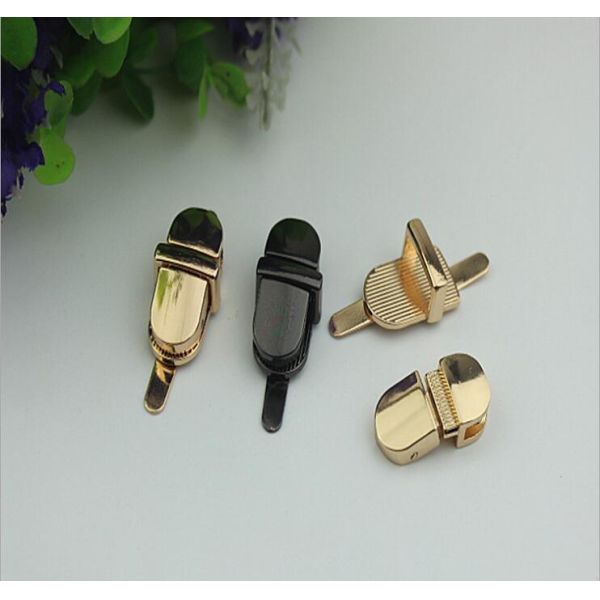 Women Handbag accessories Gunmetal Color Metal Twist Lock Duck Tongue Button Lock