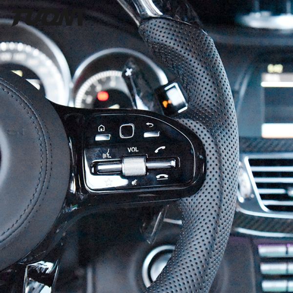 Mercedes Benz Perforated Leather Steering Wheel Upgrade Forged Carbon Fibre