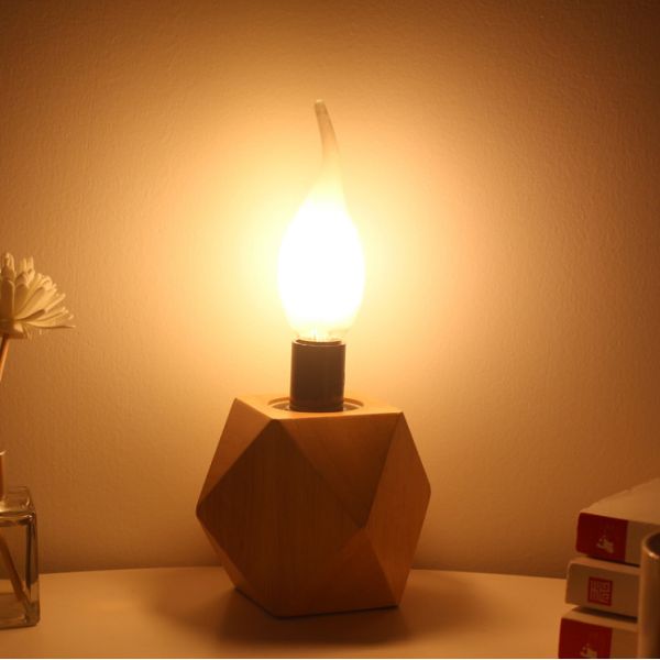 держатель винтажного Edison нити СИД спирали 230V шарика шарика 3W E14 E12 алюминиевый