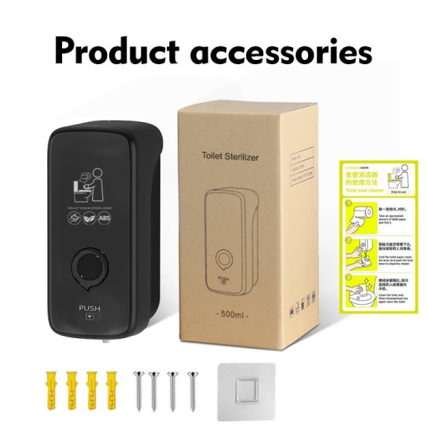 ABS Wall Mounted Toilet Cleaner Dispenser 1000ml Capacity With 1 Year Warranty